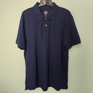 Men's St. John's Bay Premium Stretch Slim Fit Short Sleeve Navy Polo Size XL